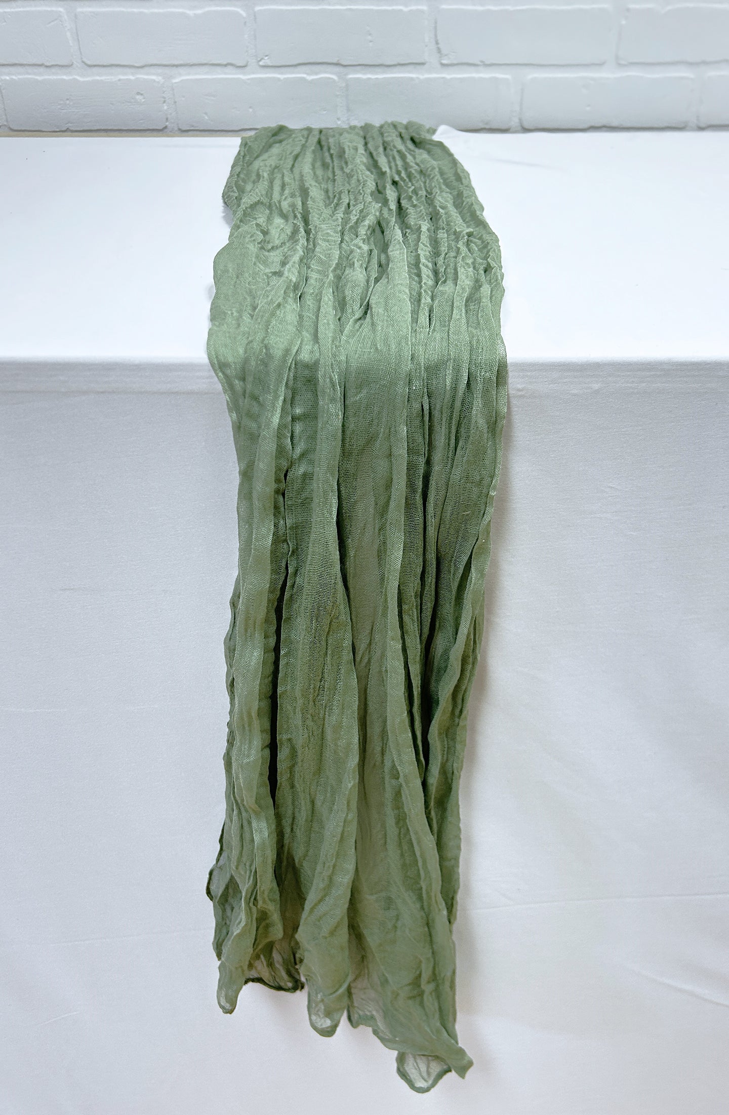CHEMIN DE TABLE VERT SAUGE