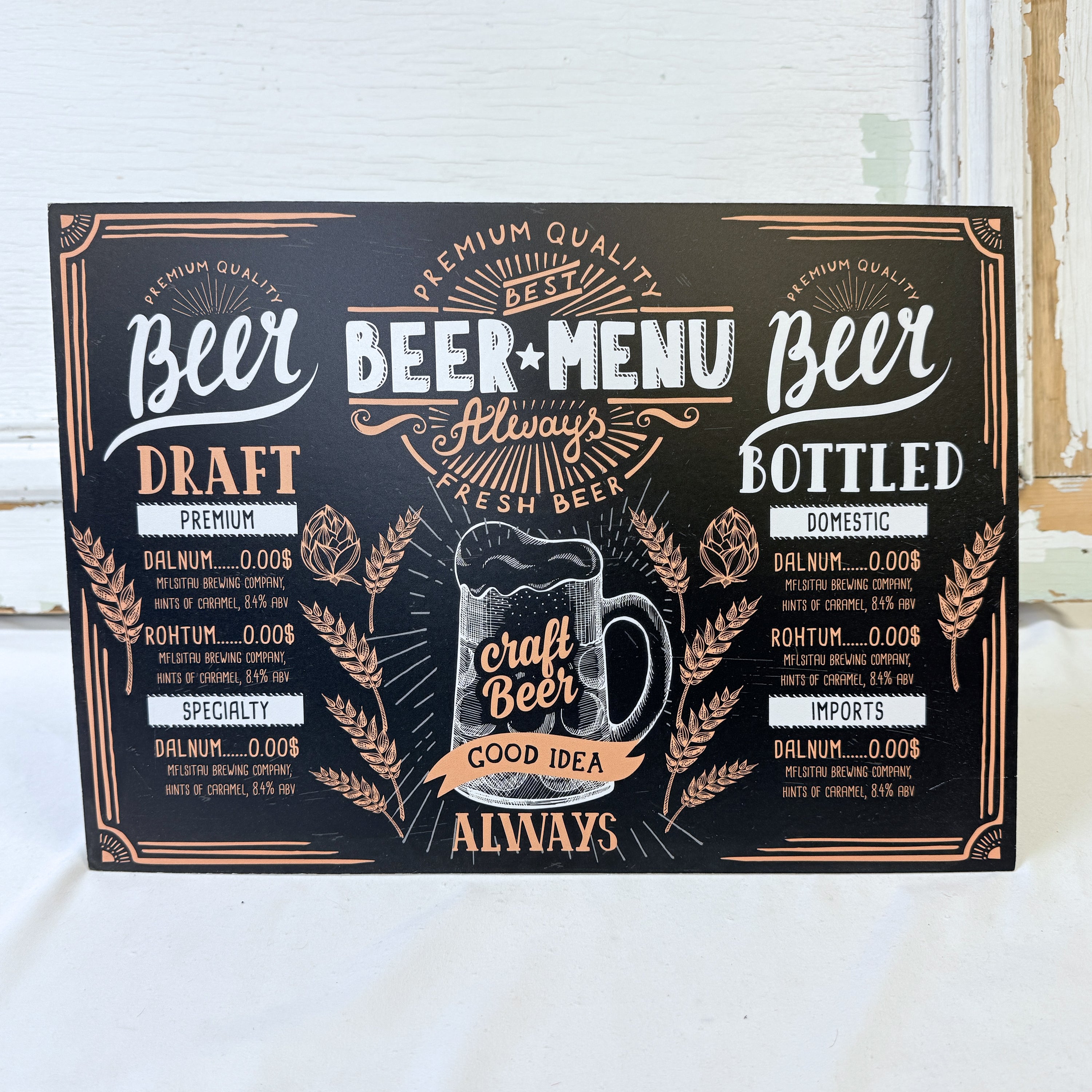 AFFICHE "BEER MENU"