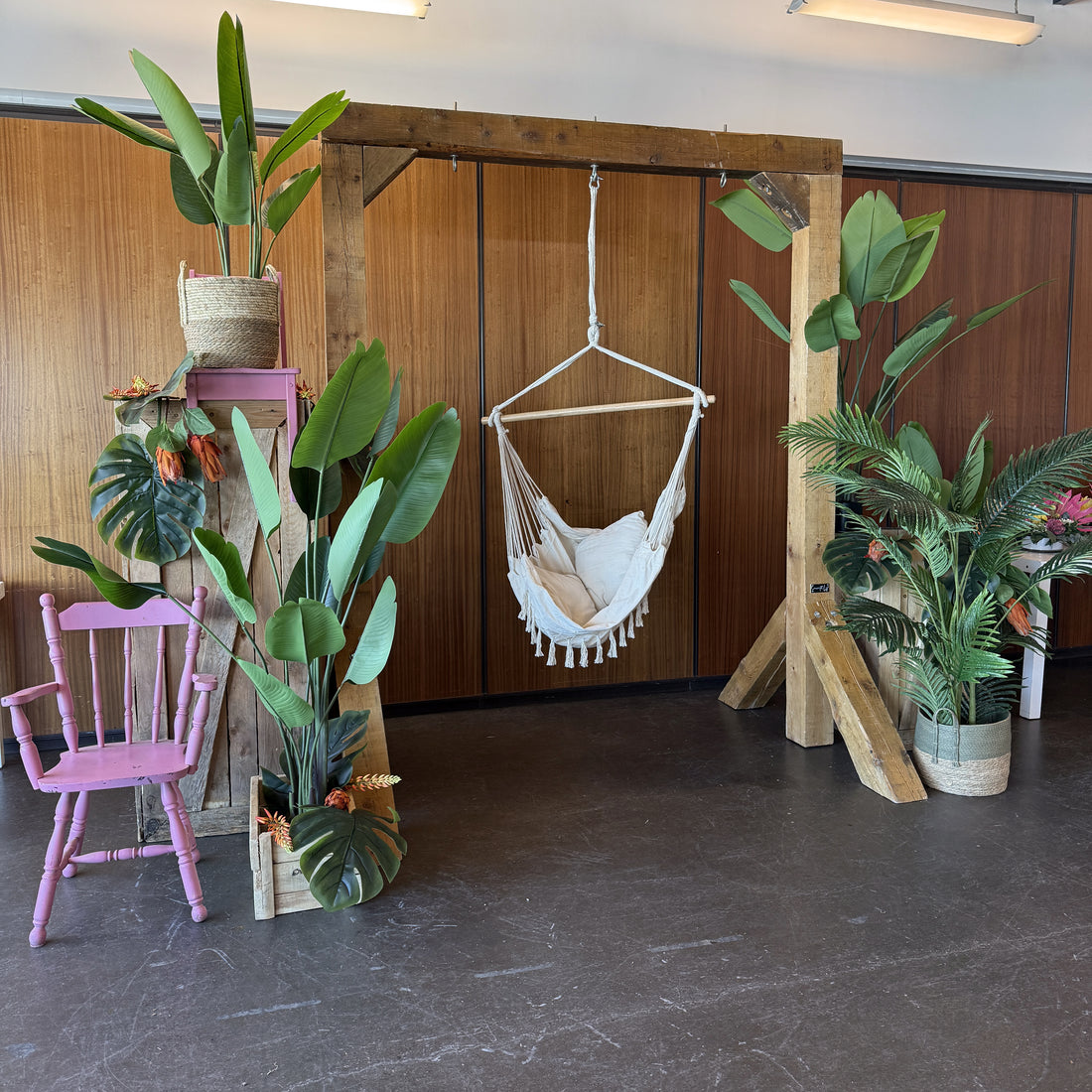CHAISE HAMAC EN MACRAMÉ