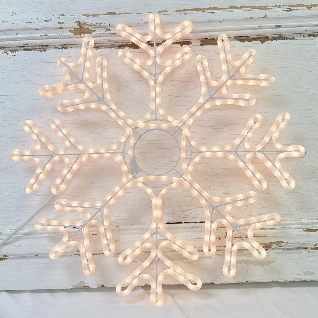 FLOCON ILLUMINÉ BLANC CHAUD