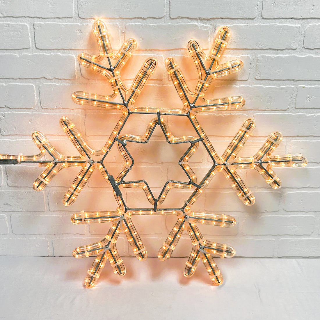FLOCON ILLUMINÉ BLANC CHAUD