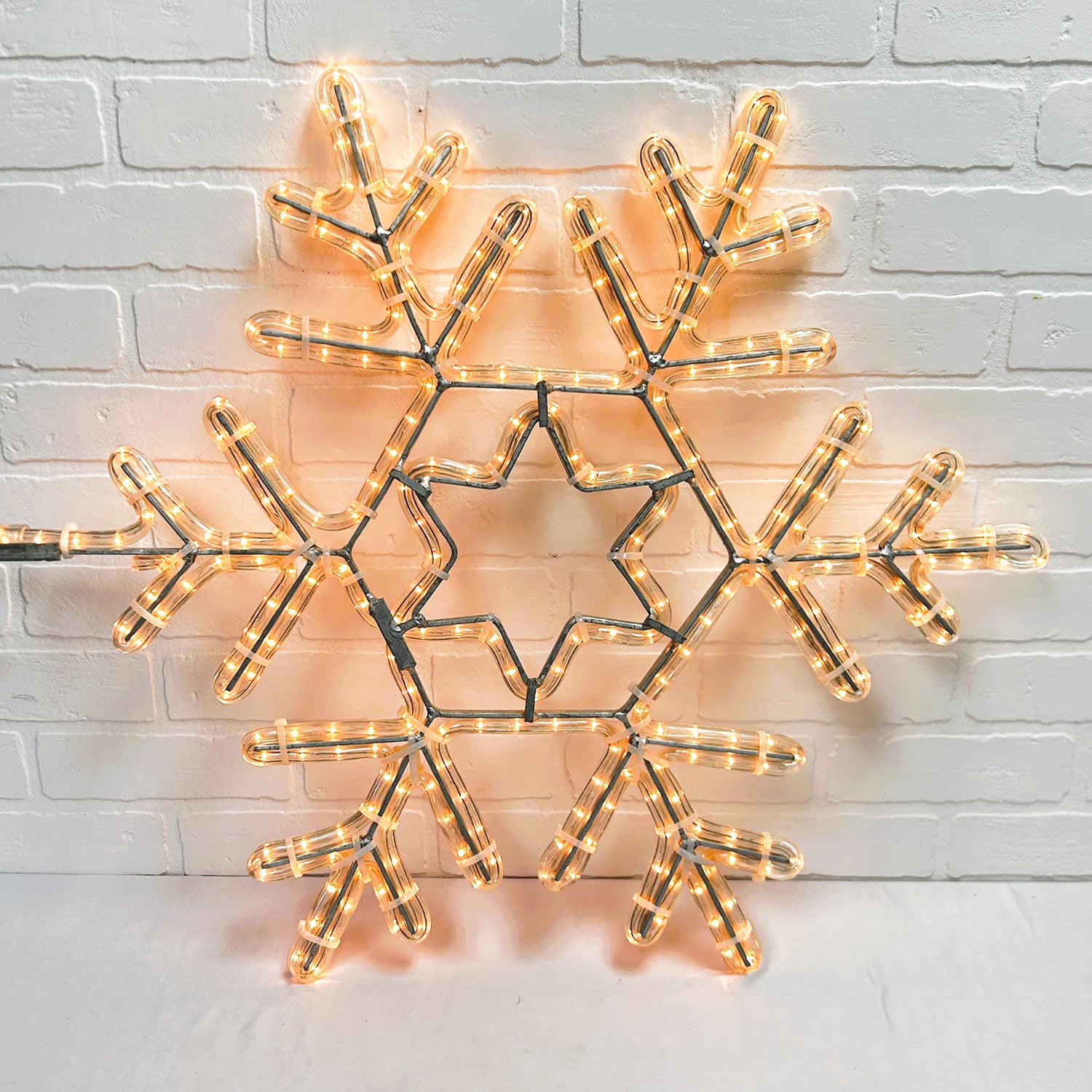 FLOCON ILLUMINÉ BLANC CHAUD