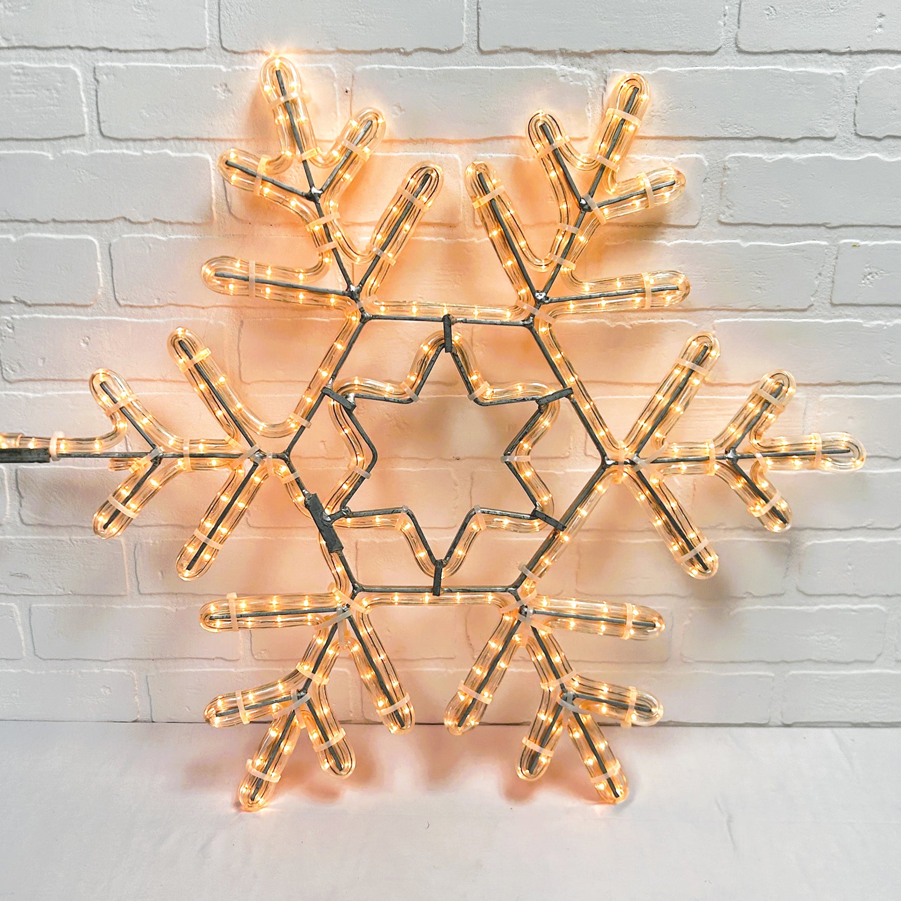 FLOCON ILLUMINÉ BLANC CHAUD