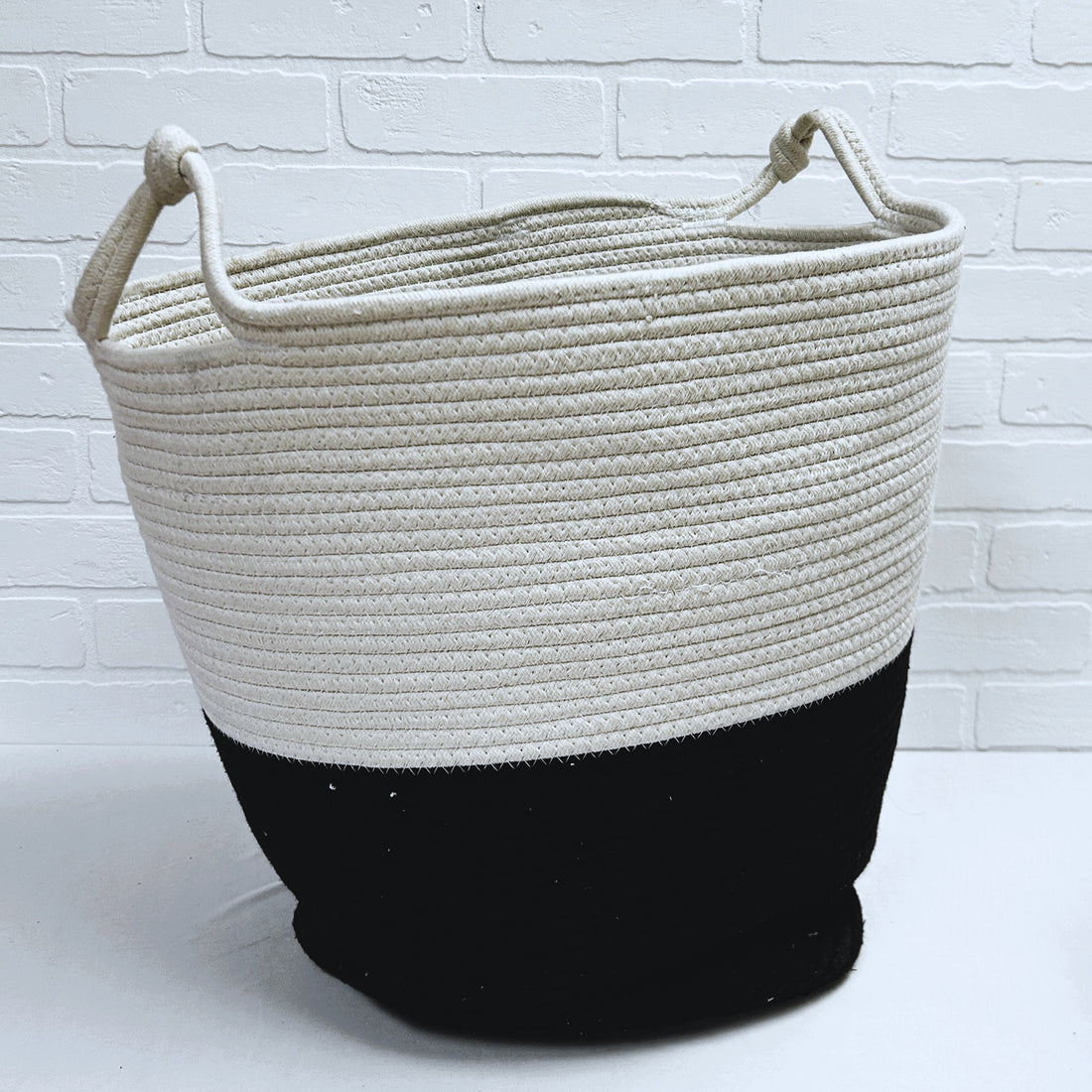 CACHE-POT CRÈME ET NOIR PETIT