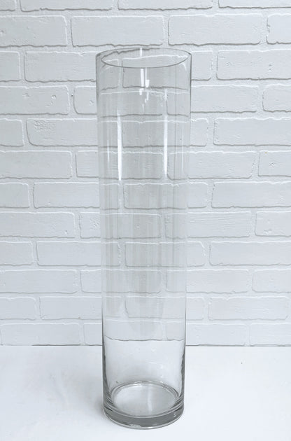 VASE EN VERRE CYLINDRIQUE
