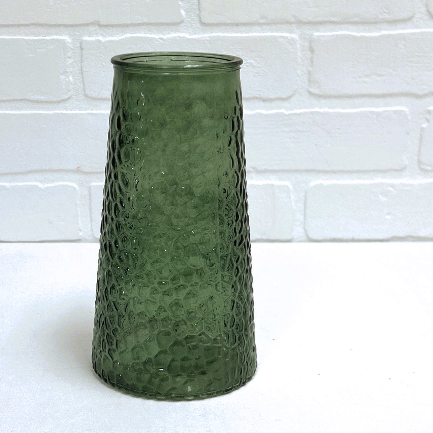 VASE EN VERRE TEXTURÉ MENTHE